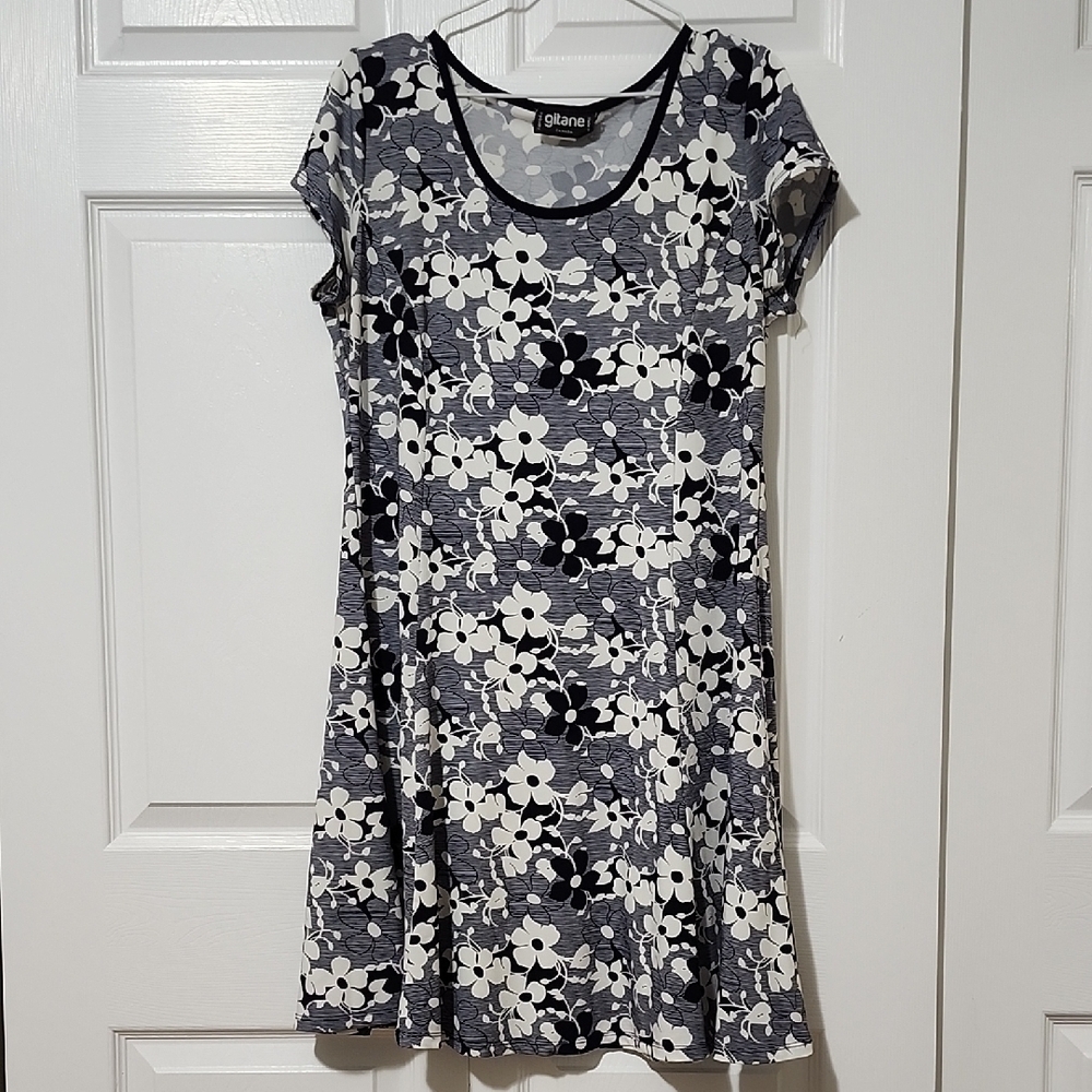 Black and White Flutter Sleeve Mini Sundress